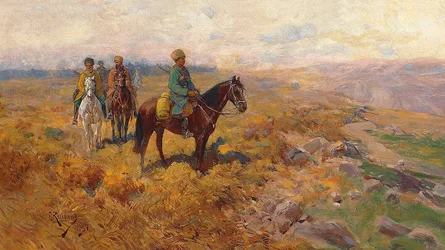 Armed Caucasian Riders on Patrol
